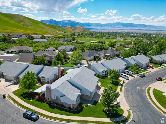 584 S Oak Ln, Tooele, UT 84074 - aerial perspective of suburban area featuring mountains