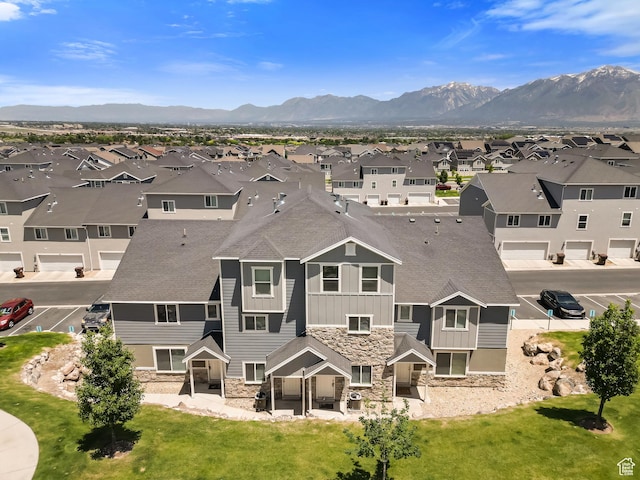 14391 S Oakfield Way, Herriman, UT 84096 - aerial view of residential area featuring mountains