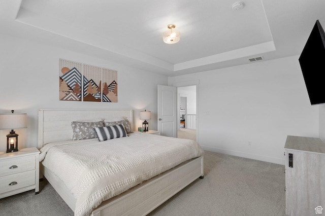 6636 W Ipswitch Way S, Herriman, UT 84096 - bedroom featuring a raised ceiling, light carpet, and baseboards