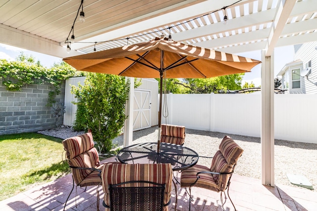 5151 Case Mountain Rd, West Jordan, UT 84081 - fenced backyard with outdoor dining area, a patio area, and a pergola