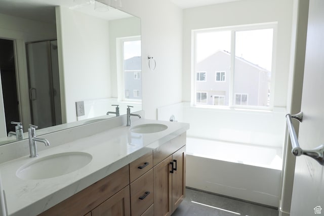 3705 N Janie St Unit 1016, Eagle Mountain, UT 84005 - full bath featuring double vanity and a garden tub