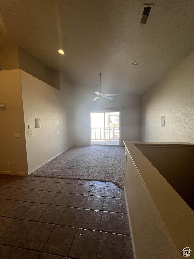 1593 W 110 N Unit 4, Pleasant Grove, UT 84062 - empty room featuring dark colored carpet, ceiling fan, baseboards, and recessed lighting