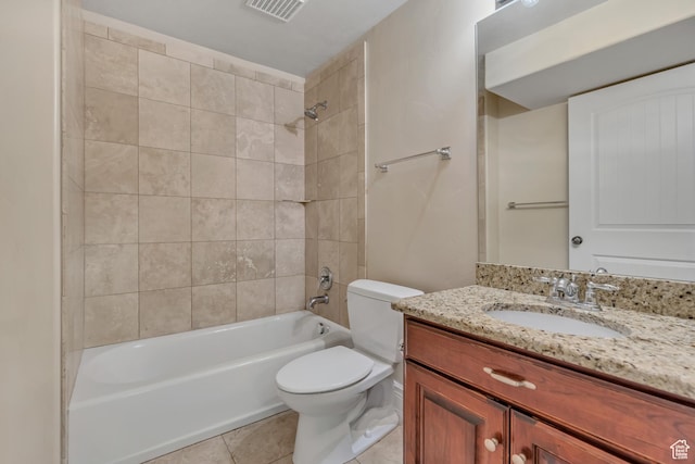 67 E Summer Pl S, Saratoga Springs, UT 84045 - full bath with toilet, vanity, bathtub / shower combination, and tile patterned floors