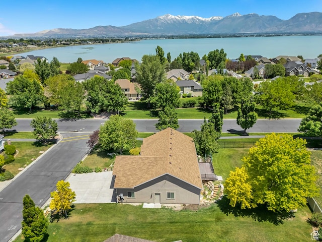 67 E Summer Pl S, Saratoga Springs, UT 84045 - aerial perspective of suburban area featuring a water and mountain view