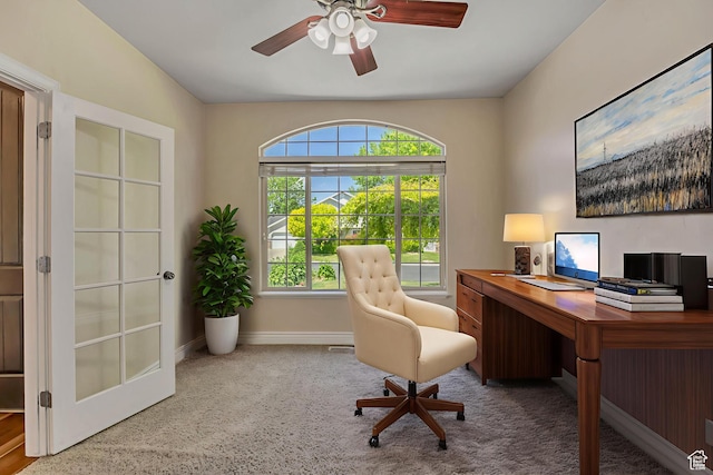 67 E Summer Pl S, Saratoga Springs, UT 84045 - carpeted office featuring baseboards and ceiling fan