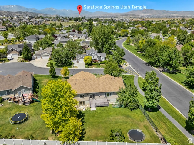 67 E Summer Pl S, Saratoga Springs, UT 84045 - aerial perspective of suburban area with a mountainous background