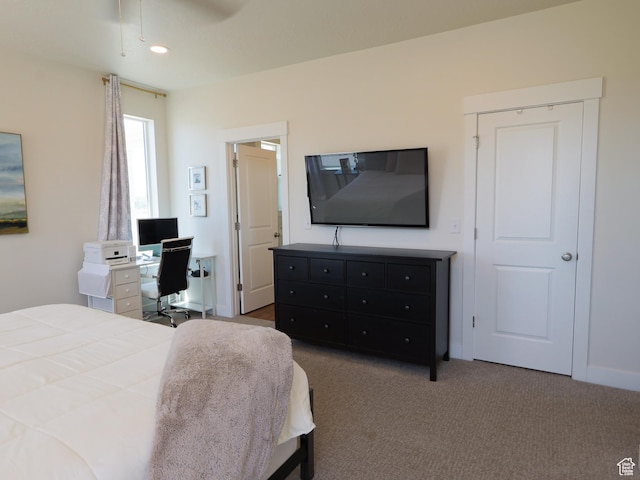 4817 W 50 S, West Point, UT 84015 - bedroom featuring carpet floors, a ceiling fan, and recessed lighting