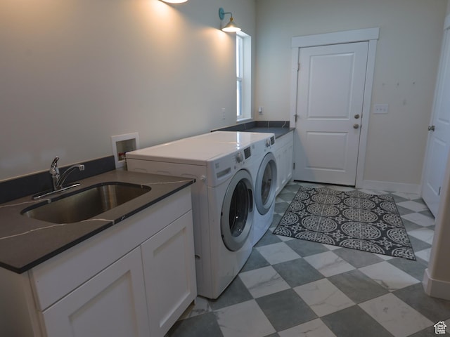 4817 W 50 S, West Point, UT 84015 - washroom featuring independent washer and dryer, cabinet space, and light flooring