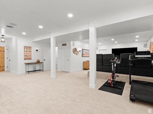 2393 N 300 E Unit 108, Lehi, UT 84043 - exercise area with carpet floors, recessed lighting, and baseboards