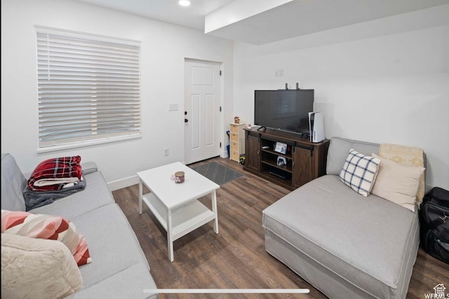 2393 N 300 E Unit 108, Lehi, UT 84043 - living area with wood finished floors, recessed lighting, and baseboards