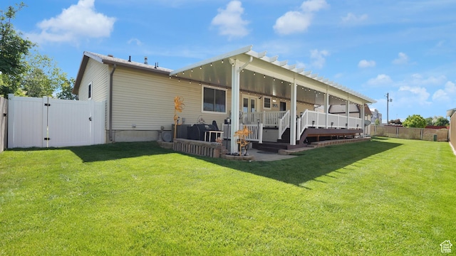 9162 S Pebble Glen Cir, Sandy, UT 84094 - rear view of property with a wooden deck and a gate