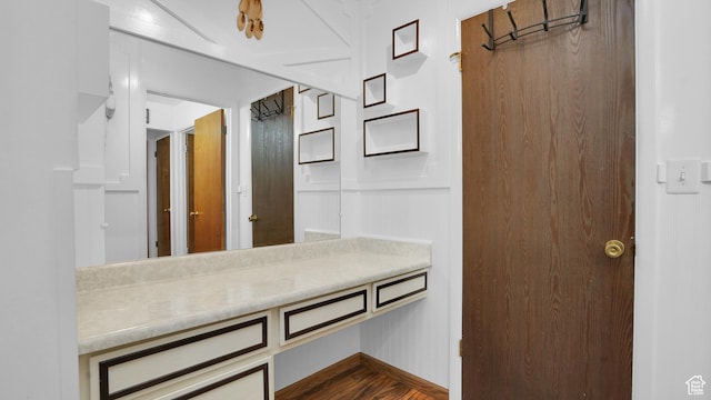 9162 S Pebble Glen Cir, Sandy, UT 84094 - bathroom featuring vanity and wood finished floors