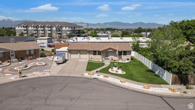 9162 S Pebble Glen Cir, Sandy, UT 84094 - ranch-style house featuring a mountain view, driveway, and a residential view