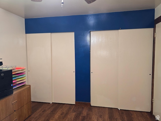 9162 S Pebble Glen Cir, Sandy, UT 84094 - bedroom featuring multiple closets and dark wood-style floors