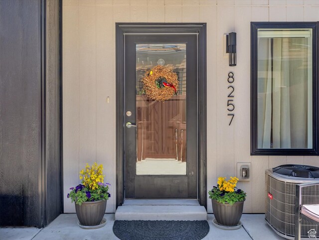 8257 N Sandalwood Ln, Park City, UT 84098 - property entrance featuring central AC