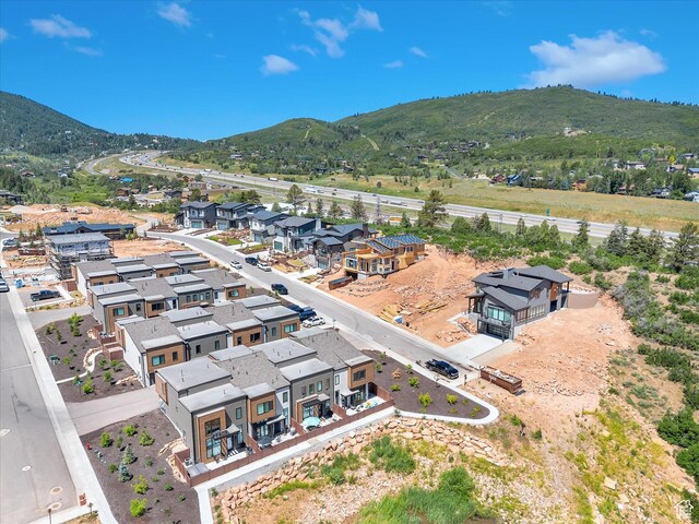 8257 N Sandalwood Ln, Park City, UT 84098 - aerial view of residential area featuring a mountain backdrop