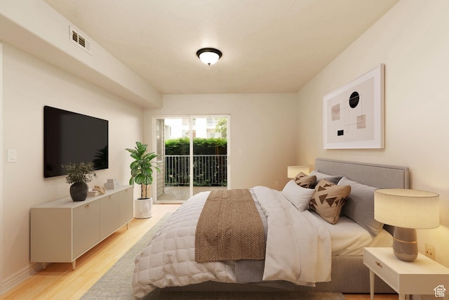 3760 S Carlisle Park Pl Unit 1, Salt Lake City, UT 84119 - bedroom featuring access to outside and light wood-style flooring