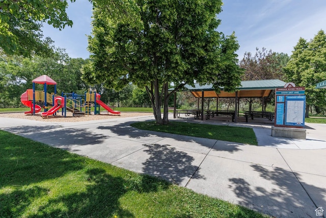 3760 S Carlisle Park Pl Unit 1, Salt Lake City, UT 84119 - community play area featuring a gazebo and a lawn