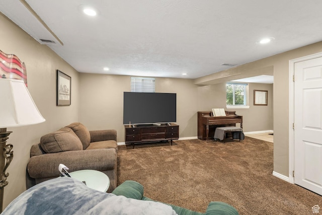 3909 S Rosemary St, West Valley City, UT 84120 - carpeted living room with recessed lighting and baseboards