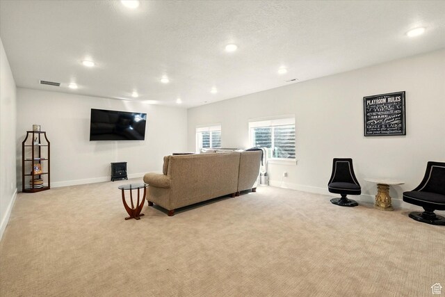 1335 S 1140 E, Heber City, UT 84032 - living area featuring light colored carpet, recessed lighting, and baseboards