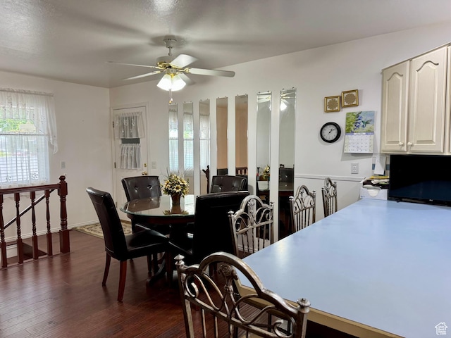 786 E Bristlecone Dr, Delta, UT 84624 - dining room featuring a ceiling fan and dark wood-type flooring