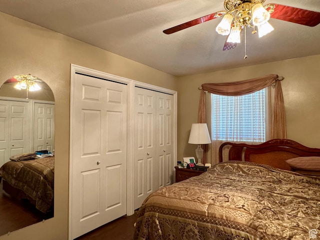 786 E Bristlecone Dr, Delta, UT 84624 - bedroom featuring multiple closets and a ceiling fan
