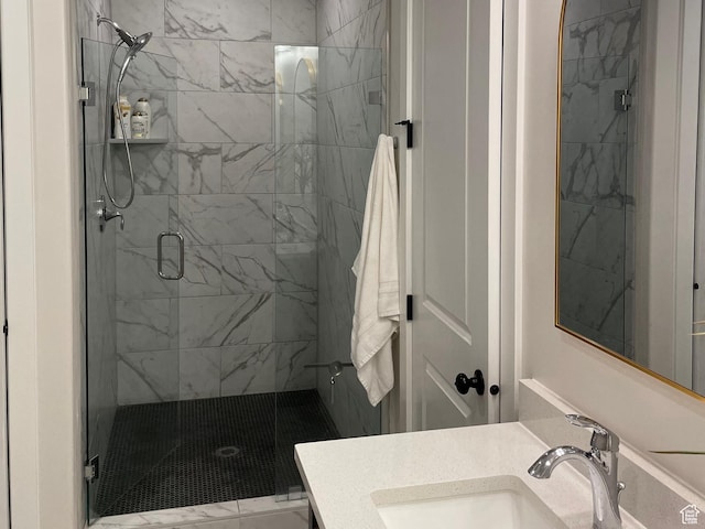 858 N Pinehurst Dr, Midway, UT 84049 - bathroom featuring a shower stall and vanity