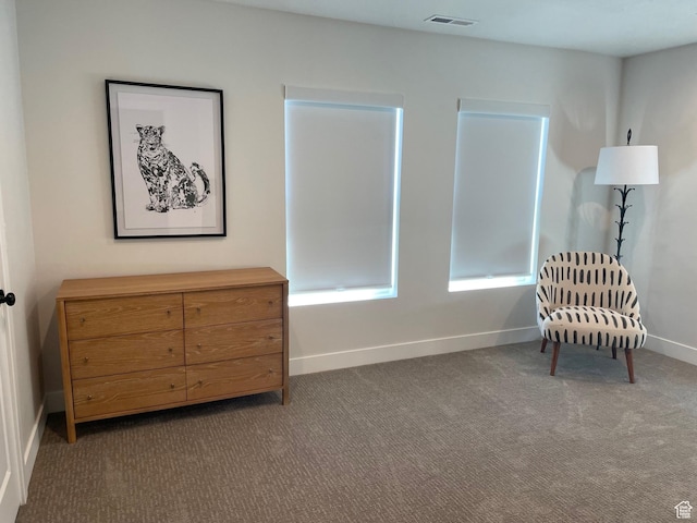 858 N Pinehurst Dr, Midway, UT 84049 - sitting room featuring dark carpet and baseboards