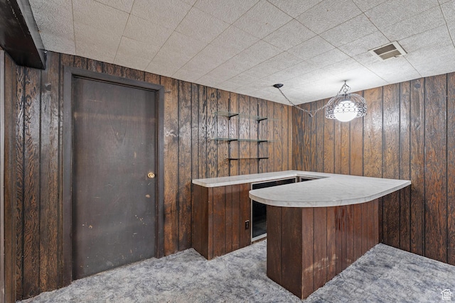 700 E Spruce Glen Rd, Murray, UT 84107 - indoor dry bar with wood walls and carpet floors