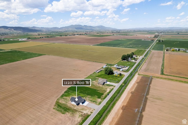 1120 S 800 W, Lewiston, UT 84320 - view of property location featuring rural landscape, a mountain backdrop, and large plots for crops