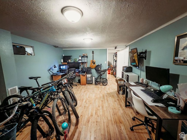 1 S 3rd Ave, Helper, UT 84526 - office space featuring wood finished floors, ornamental molding, and a textured ceiling