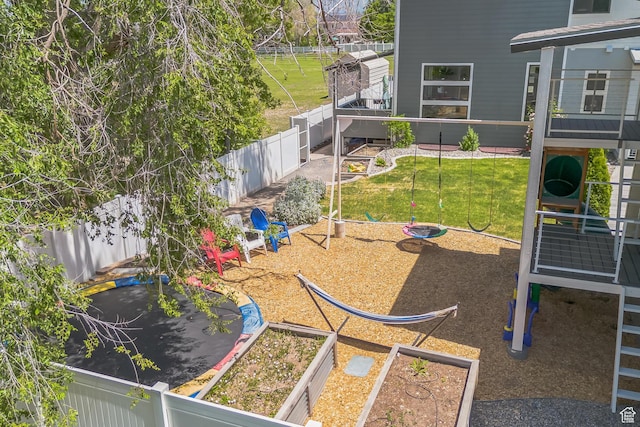 1186 W Marinwood Ave, Murray, UT 84123 - view of yard with a playground and a garden