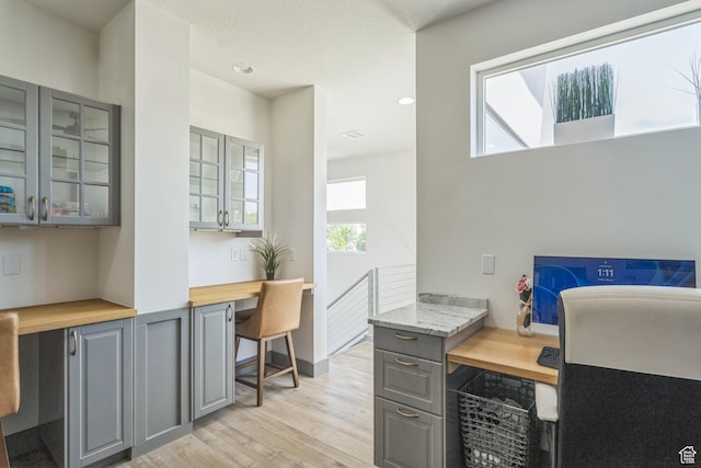 1186 W Marinwood Ave, Murray, UT 84123 - office with light wood-style floors and recessed lighting
