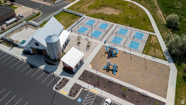 3795 S 4250 W Unit 446D, West Haven, UT 84401 - bird's eye view of a pool area