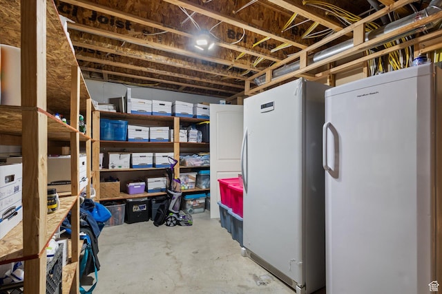 2127 Rio Grande Dr, Spanish Fork, UT 84660 - unfinished below grade area featuring fridge and freestanding refrigerator