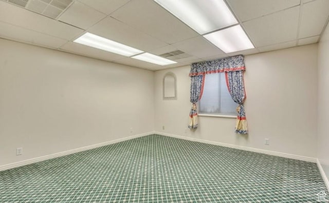 1231 E Tierney Cir, Sandy, UT 84094 - carpeted spare room featuring a paneled ceiling and baseboards