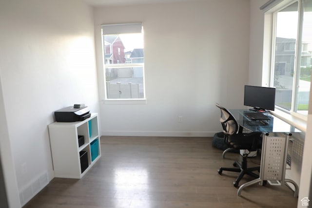 7315 N Stone Wall Cir, Eagle Mountain, UT 84005 - office with wood finished floors and baseboards