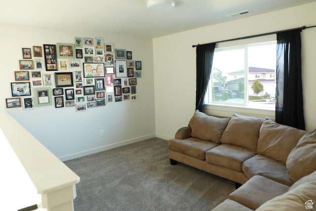 7315 N Stone Wall Cir, Eagle Mountain, UT 84005 - carpeted living room featuring baseboards