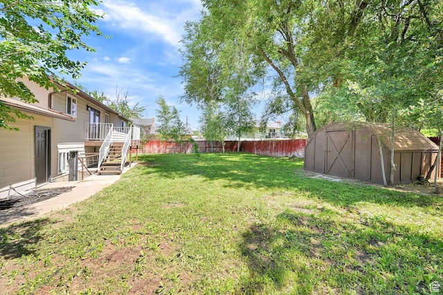 6034 S 2900 W, Roy, UT 84067 - view of yard featuring stairs and a wooden deck