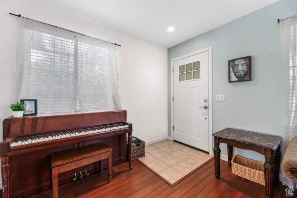 1405 N Durocher Ln W, Tooele, UT 84074 - foyer with wood finished floors, recessed lighting, and baseboards