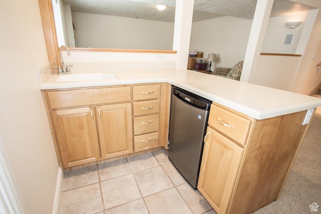 1655 E 3250 N, North Logan, UT 84341 - kitchen with light brown cabinetry, dishwashing machine, a sink, and light countertops