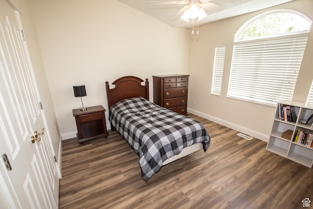 1655 E 3250 N, North Logan, UT 84341 - bedroom with wood finished floors, baseboards, and a ceiling fan