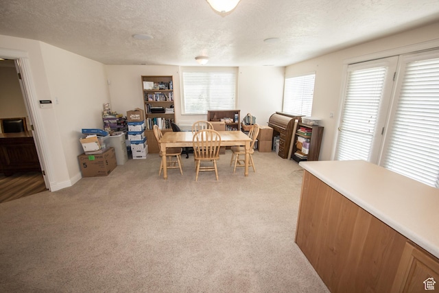 1655 E 3250 N, North Logan, UT 84341 - dining room featuring a textured ceiling and light colored carpet