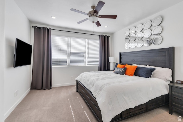 539 S 1040 W, American Fork, UT 84003 - carpeted bedroom with baseboards, a ceiling fan, and recessed lighting