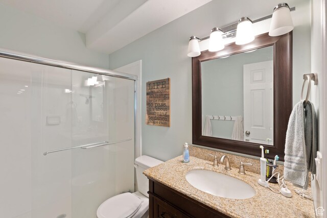 117 S 200 E, Kaysville, UT 84037 - full bath featuring a shower stall, toilet, and vanity