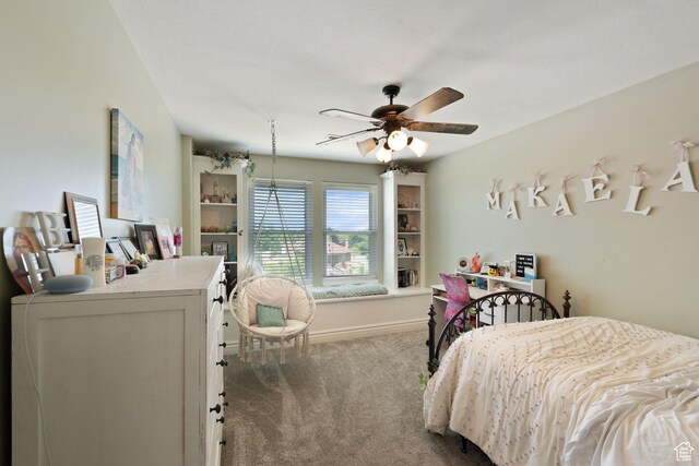 117 S 200 E, Kaysville, UT 84037 - bedroom featuring carpet floors, baseboards, and ceiling fan