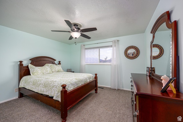 1878 S 3300 W, Syracuse, UT 84075 - carpeted bedroom featuring a ceiling fan, baseboards, and a textured ceiling
