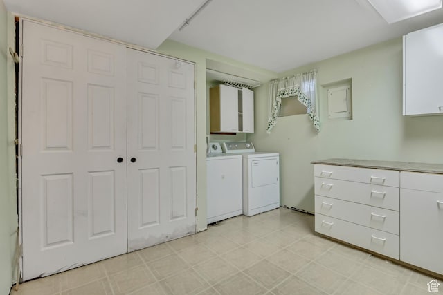 1236 E Violet Dr, Sandy, UT 84094 - washroom featuring washer and clothes dryer, cabinet space, and light floors