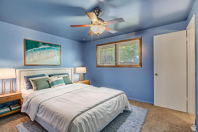 1236 E Violet Dr, Sandy, UT 84094 - bedroom with carpet floors and a ceiling fan