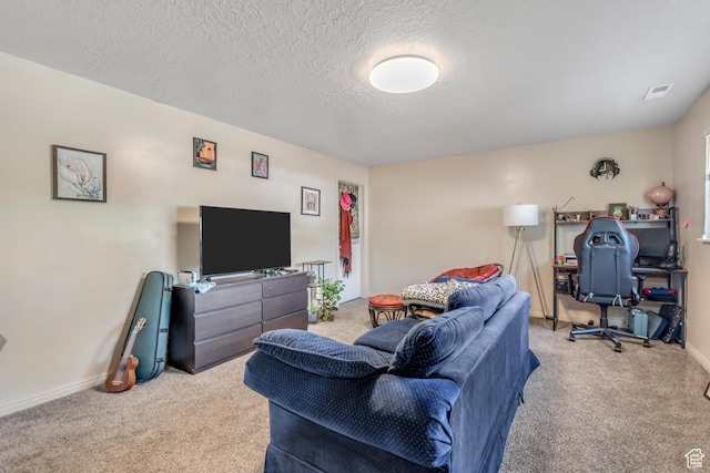2316 E Claybourne Ave S, Millcreek, UT 84109 - living room with carpet floors, baseboards, and a textured ceiling